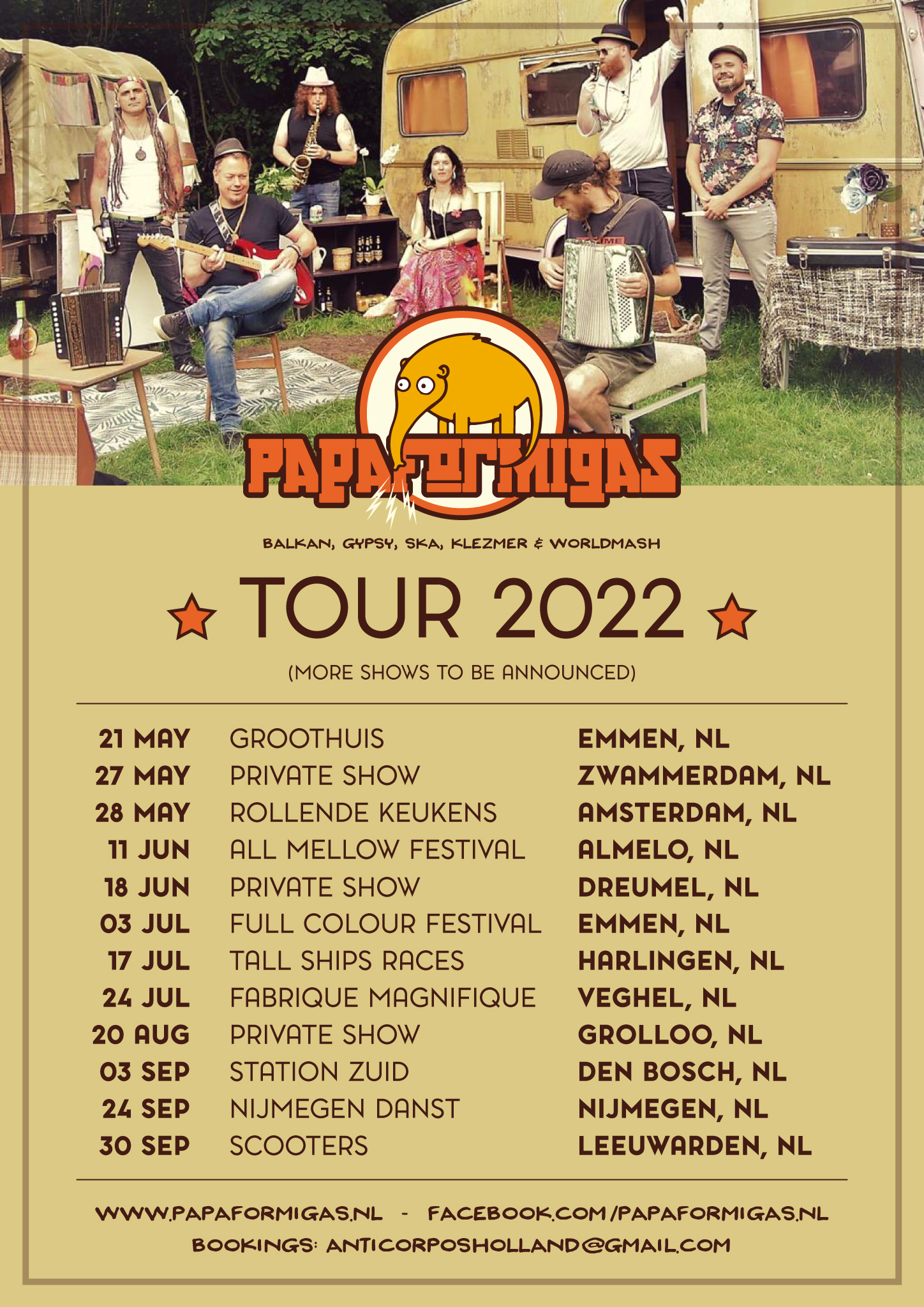 Papaformigas Tour Poster 2022